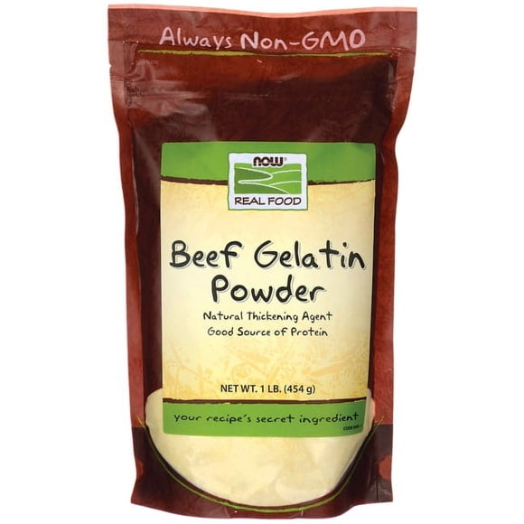 NOW Foods - Beef Gelatin Powder Unflavored - 1 lb.