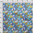 thumbnail image 3 of oneOone Rayon Medium Blue Fabric Check Patchwork Fabric For Sewing Printed Craft Fabric By The Yard 56 Inch Wide, 3 of 5