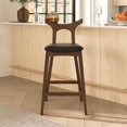 thumbnail image 3 of Ashcroft Harper Faux Leather Upholstered Counter Stool in Black (Set of 2), 3 of 4