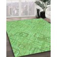 thumbnail image 3 of Ahgly Company Tapis Rond Lavable en Machine Intérieur Transitionnel Vert, 5 Pieds Rond, 3 of 7
