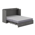 thumbnail image 3 of Home Square Ensemble de 2 Lits Escamotables Grand Coffre et Table d'Appoint Gris, 3 of 18