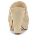 thumbnail image 3 of BLISSFUL STEP Sandales à Talons Épais à Plateforme à Bout Ouvert pour Femmes Beige 9, 3 of 7