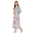 thumbnail image 4 of Robe Kaftan Longue Décontractée Ample à Manches Kimono pour Femmes Grande Taille, Tenue de Villégiature, Robe de Soirée, Fête, Été, Plage, Couvre-Maillot, 4 of 6