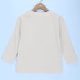 thumbnail image 4 of zbxnLI Kids Girls Spring Long Sleeve Shirts Button V Neck Casual Loose T-Shirts Solid Color Summer Tops, 4 of 7