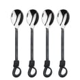 thumbnail image 1 of Gourmet Settings Twist N Shout Ensemble de 4 Mini-Cuillères (Coutellerie Artisanale), 1 of 3