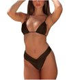 thumbnail image 1 of Women's Triangle String Bikini Set Sexy Tie Back Two Piece Swimsuit Cute Spaghetti Strap Bathing Suit, 1 of 4