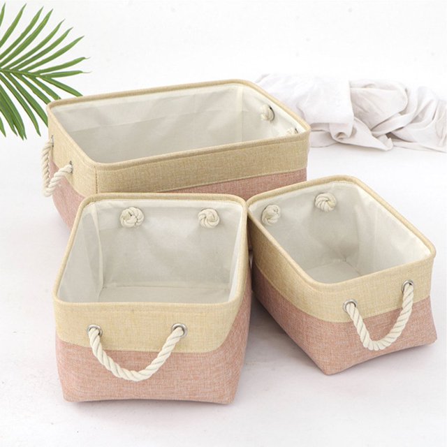 3 Pcs Bacs de Rangement Pliables pour Vêtements Conteneurs Robustes pour Placards Armoires Étagères