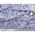 thumbnail image 3 of Soimoi Polyester Crepe Fabric Floral & Leopard Animal Skin Fabric Prints by Yard 52 Inch Wide, 3 of 3