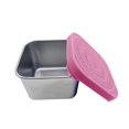 thumbnail image 2 of 1PC Stainless Steel Cutlery Set Snack Box Leakproof Small Food Containers With Silicone Lids Stackable Snack Pots For Kids Stainless Steel Snack Containers Lunch Box For Kids School Pink, 2 of 9