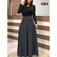 thumbnail image 2 of Tralilbee Robe Longue Imprimée pour Femme Pièce Florale Col Rond Banquet Mode Élégante Robe Moulante Moderne Aguichant Grande Taille, 2 of 3
