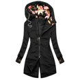 thumbnail image 1 of CNKOO Aviva Veste à Imprimé Floral pour Femmes, Mode, Poche Zippée, Sweat à Manches Longues, 1 of 2
