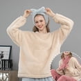 thumbnail image 5 of Ketyyh-chn99 Ensemble de Pyjama pour Femmes Dames Automne Hiver Ensemble de Pyjama Épais Pyjama Chaud Bleu,2TG, 5 of 5