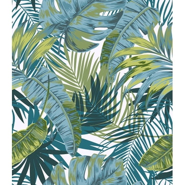 Papier peint Peel & Stick Tropical Palm vert de Mainstays, 14.6 pieds carrés