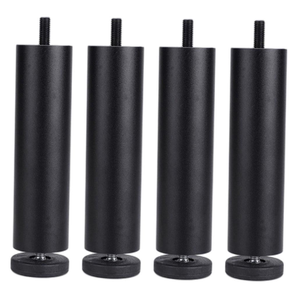 4PCS Furniture Leg Adjustable Aluminum Alloy Sofa Leg for Table Legs Raised Feet Black 20cm