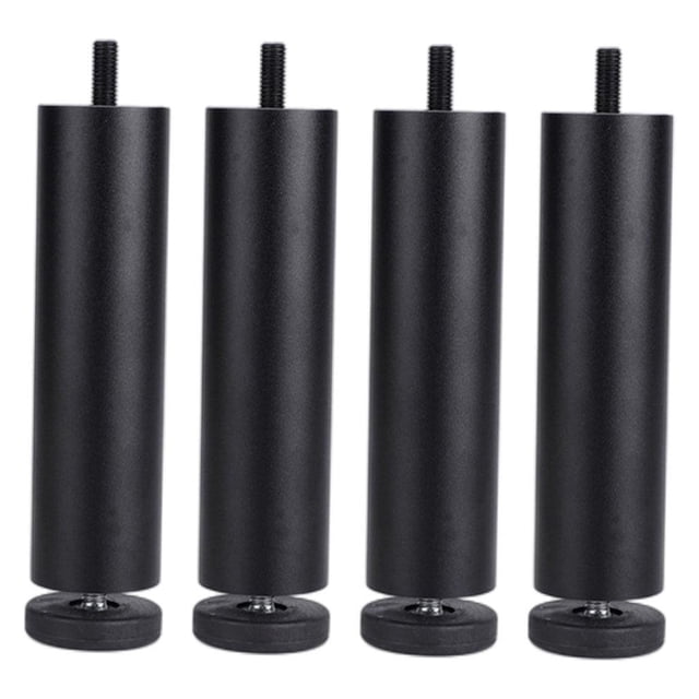 4x Pieds Modernes pour Meubles Commode Réfrigérateur Pieds de Bibliothèque pour Table Basse Canapé Commode Machine à Laver Pieds de Réfrigérateur - Noir 20cm