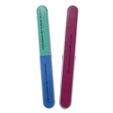 Unique Bargains 2 Pcs Nail Files 7 Sided Nail Buffering Files 7 Way Nail File Washable Emery Boards Nail Buffer Block