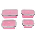 thumbnail image 2 of Récipient à Repas Pliable, 4pcs Rétractable pour le Déjeuner Flexible Coffre-Fort pour Bureau Rose, Vert, Rose Rouge, 2 of 8