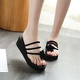 thumbnail image 2 of Leutsin Women's Summer Wedge Heel Platform Slippers Flip Flops Beach Shoes, 2 of 9