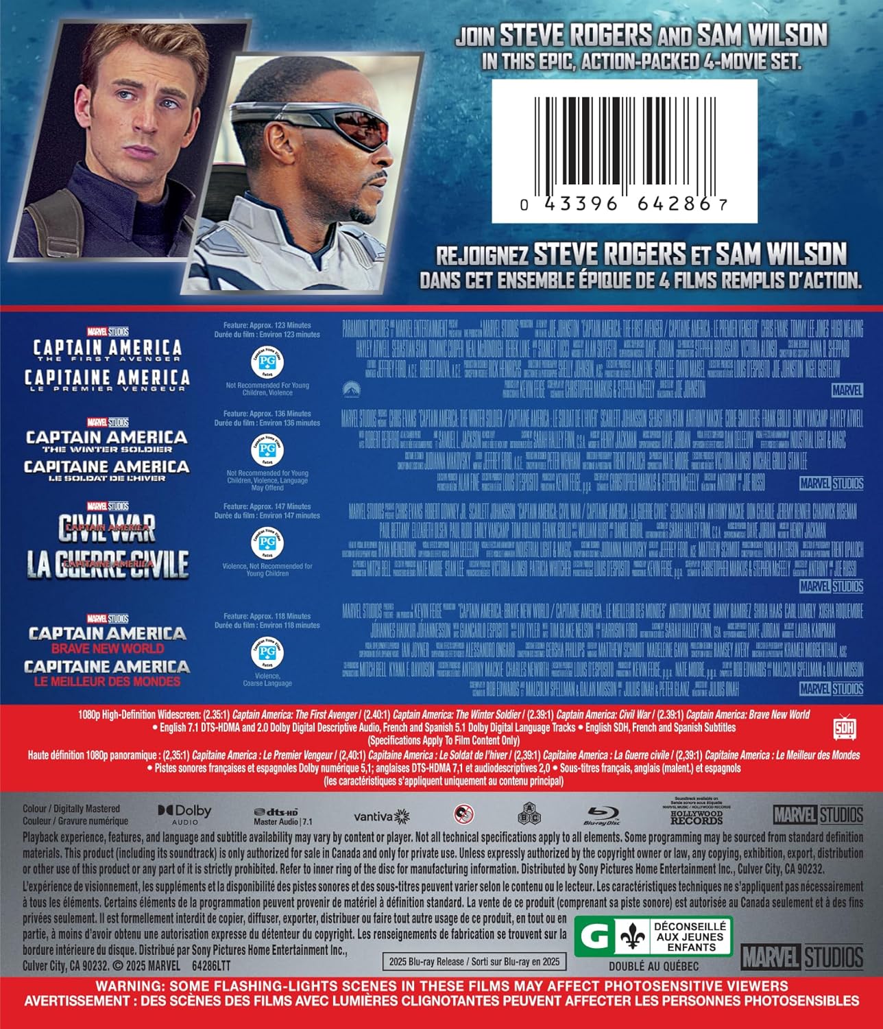 Captain America 4-Movie Multi-Feature - Bilingual - Blu-ray