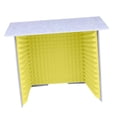 thumbnail image 4 of braveheart Soundproof Booth Studio Sound Recording Foam Panels Desktop Soundproof Cover Gray Yellow 60x60cm, 4 of 6