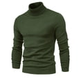 thumbnail image 4 of EGNMCR Turtleneck Sweater for Men,Sweaters for Men Men's Solid Color High Neck Pullover Long Sleeved Loose Base Shirt Top Sweater Turtleneck Sweater Men Sweater, 4 of 5