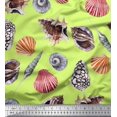 thumbnail image 1 of Soimoi Georgette Viscose Fabric Colorful Shells Ocean Print Sewing Fabric Yard 42 Inch Wide, 1 of 3