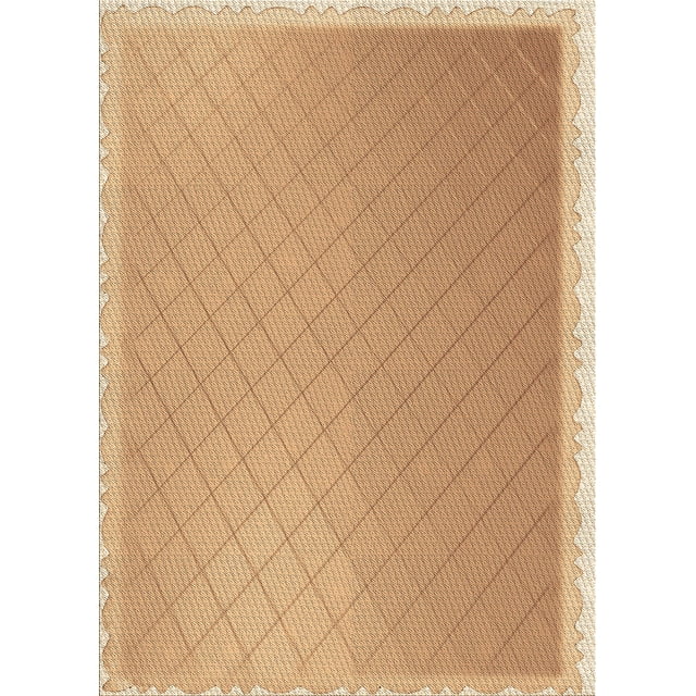 Ahgly Company Machine Washable Indoor Rectangle Transitional Yellow Orange Area Rugs, 7' x 10'
