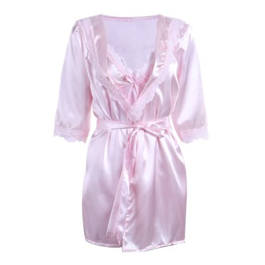 3 Pcs Lingerie Sexy Femme Robe en Soie Dentelle Babydoll Nuisette Ensemble de Nuit