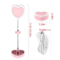 thumbnail image 2 of Ringlight With Stand For Selfie Live Stream Makeup 70-LED Heart-Shaped Desk Light 2700–6000K Color Temperature 10-Brightness USB-Powered, 2 of 7
