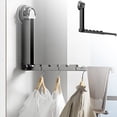 thumbnail image 1 of Foldable Over The Door Hook Drying Rack Space Saving Aluminum Retractable Coat Hanger for Bathroom Closet Bedroom with Suction Cup Support and Portable Laundry Organizer, 1 of 4