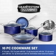 thumbnail image 4 of GraniteStone 10-Piece Diamond Infused Cookware Set with Glass Lids, 4 of 7