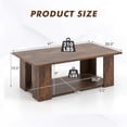 thumbnail image 3 of Costway Table Basse à 2 Niveaux Moderne, Table de Centre Cocktail avec Tablette de Rangement pour Salon, Brun, 3 of 10