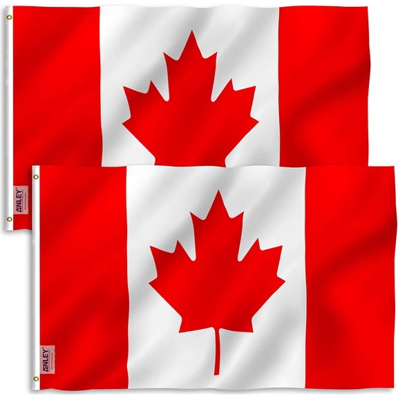 ANLEY Pack of 2 Fly Breeze 3x5 Foot Canada Flag - Canadian National Flags Polyester