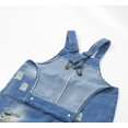 thumbnail image 4 of KIDSCOOL SPACE Girls Slim Ripped Holes Scratched Fashion Jeans Overalls Blue,5-6 Years, 4 of 6
