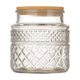 thumbnail image 2 of YAOMOBB Airtight Glass Jar Vintage Pattern Glass Storage Jar Bamboo Lid Large Capacity Kitchen Storage Container Good Sealing, 2 of 7