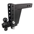 thumbnail image 2 of Bulletproof Hitches 2.5" Adjustable Extreme Duty (36,000lb Rating) 8" Drop/Rise Trailer Hitch with 2" and 2 5/16" Dual Ball (Black Textured Powder Coat, Solid Steel), 2 of 5
