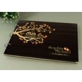 thumbnail image 3 of Rustic Wedding Wood Engraved Bride & Groom Advice Guestbook Photo Albums Custom Scrapbook, 3 of 6
