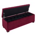 thumbnail image 3 of Picket House Furnishings Banc de Rangement de Chaussures Carson en Canneberge, 3 of 8