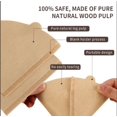 thumbnail image 3 of V60 Coffee Filters, 300 Count Size 02 Pour Over Coffee Filter, 1-4 Cups Disposable Cone Paper Coffee Filters 2， Compatible with Conical Shaped Dripper and Drip Coffee Maker，Natural, 3 of 6