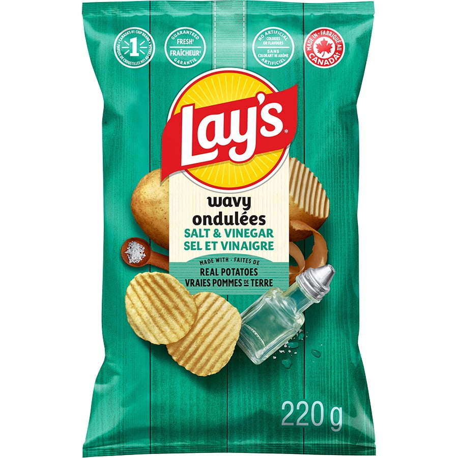Lay's Wavy Salt & Vinegar flavoured Potato Chips