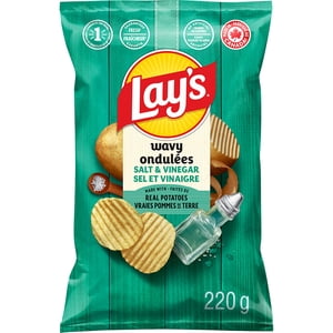 Lay's Wavy Salt & Vinegar flavoured Potato Chips