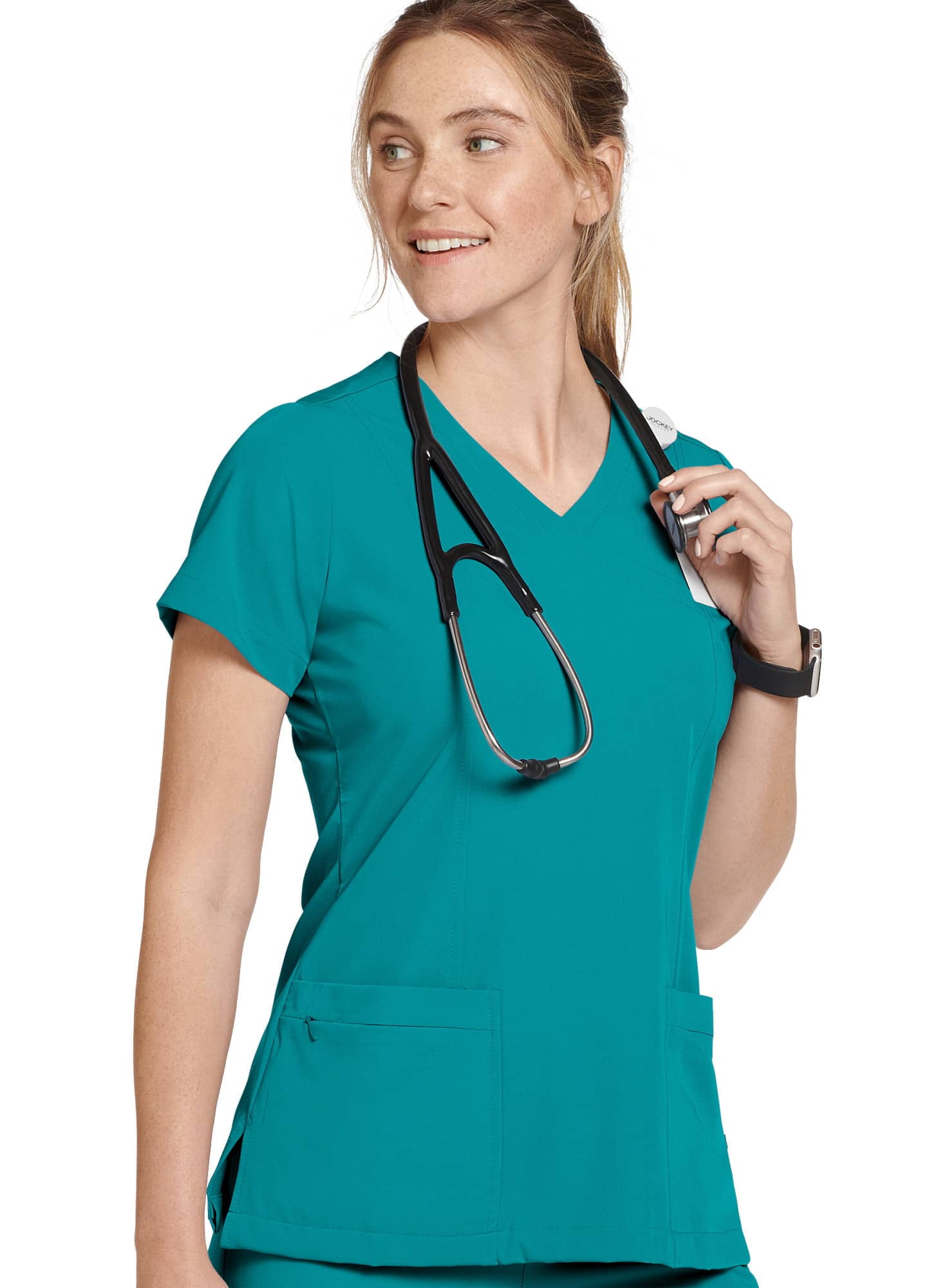 Jockey Women's Mock Wrap Scrub Top