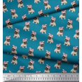 thumbnail image 3 of Soimoi Moss Georgette Fabric Pug Dog Printed Craft Fabric by The Yard 42 Inch Wide, 3 of 3