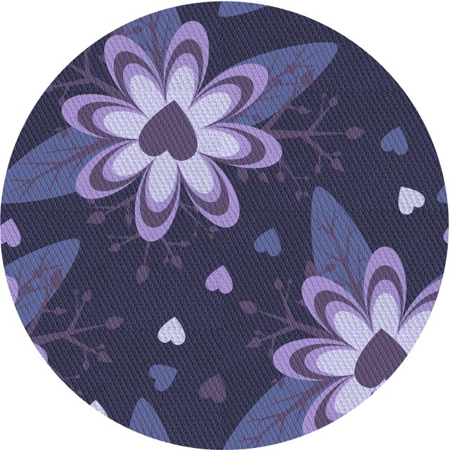 Ahgly Company Tapis Rond Lavable en Machine Intérieur Transitionnel Violet Clair, 5 Pieds Rond