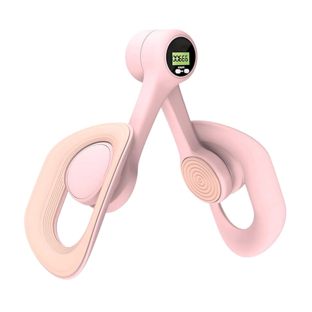 Leutsin Kegel Exercise Machine, a pink pelvis trainer and inner thigh exerciser designed for rehabilitation and pelvic floor muscle repair. Features include a smart screen display for counting repetitions, non-slip design for stability, and 360° rotation for versatile workouts. Made of durable PP, TPE, and high-strength springs, it is suitable for postpartum recovery, toning thighs, and improving pelvic health. Compact and ideal for home or office use.
