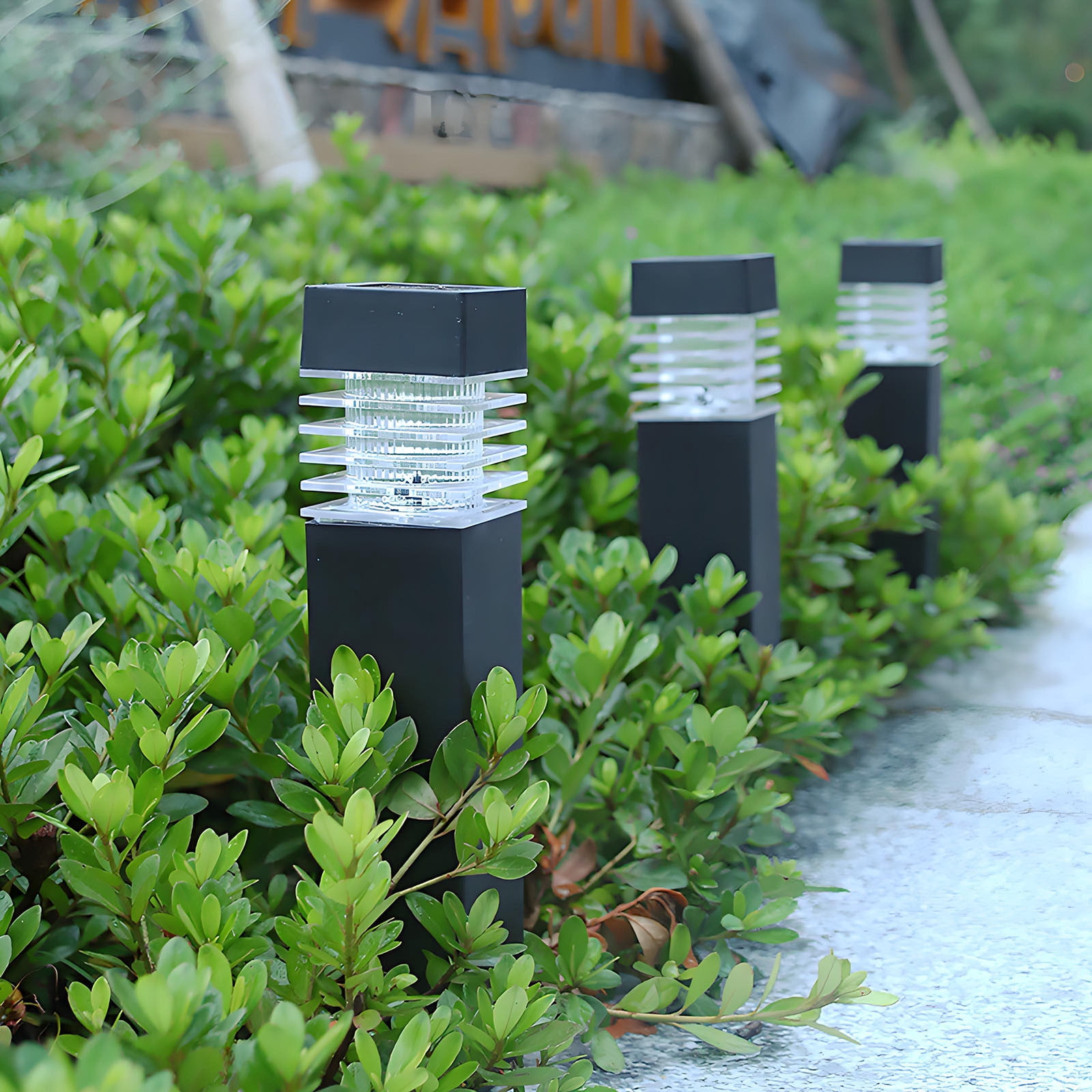 Solar Powered Outdoor Lights, Automatic Bright Solar Courtyard Garden Yard Decoration with 8-Hour Lighting, Weather Resistant IP65 Warm Light for Patio Deck Pathway