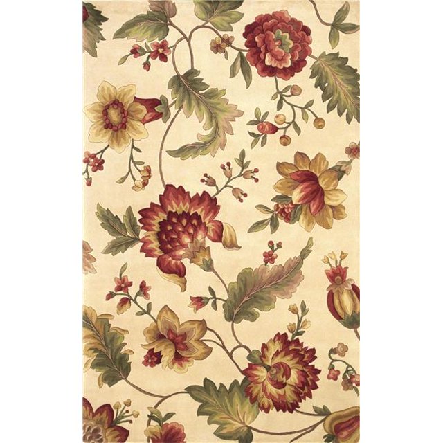 HomeRoots 354036 30 x 50 in. Wool Ivory Area Rug