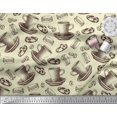 thumbnail image 3 of Soimoi Satin Silk Fabric Burger,Cookies & Cups Printed Fabric 1 Yard 42 Inch Wide, 3 of 3