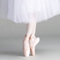 thumbnail image 1 of AMERTEER Professional Women Ballet Practice Pointe Flat Sole Dance Shoes with Ribbons 37, 1 of 9