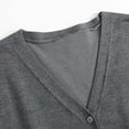 thumbnail image 4 of VgaVtl Long Sleeve Womens Sweaters V-Neck Womens Cardigan Sweaters Button up Regular Gray Solid Color Knitted Sweaters, 4 of 6